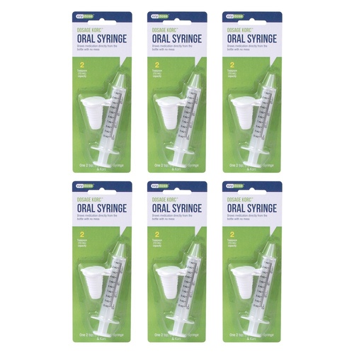Ezy Dose Oral Syringe with Dosage Korc 10mL Pack of 6