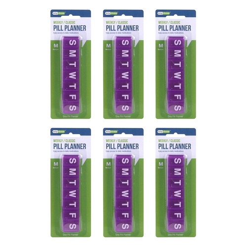 Ezy Dose 7 Day Pill Reminder Medium Pack of 6