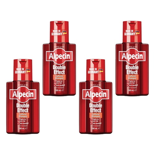 Alpecin Double Effect Caffeine Shampoo 200mL Pack of 4