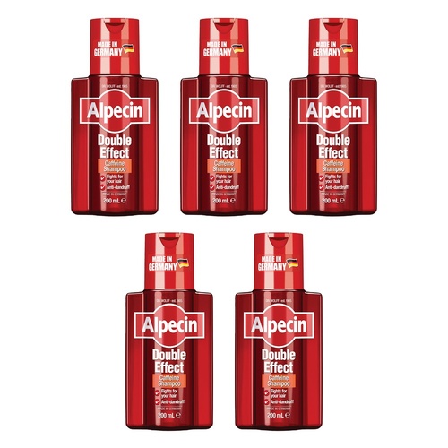 Alpecin Double Effect Caffeine Shampoo 200mL Pack of 5