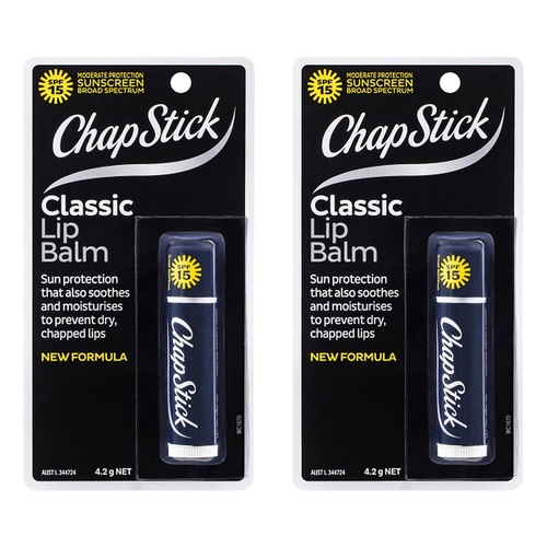 Chapstick Classic Lip Balm SPF15 4.2g Pack of 2