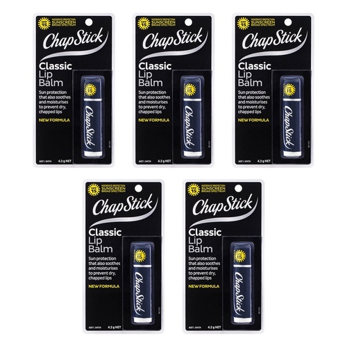 Chapstick Classic Lip Balm SPF15 4.2g Pack of 5
