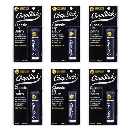 Chapstick Classic Lip Balm SPF15 4.2g Pack of 6