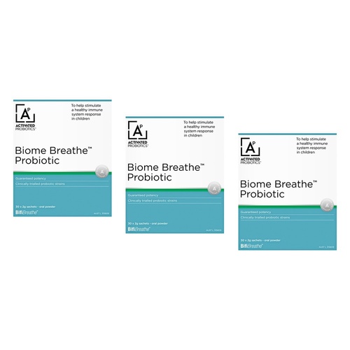 Activated Probiotics Biome Breathe 30 Sachets Pack of 3