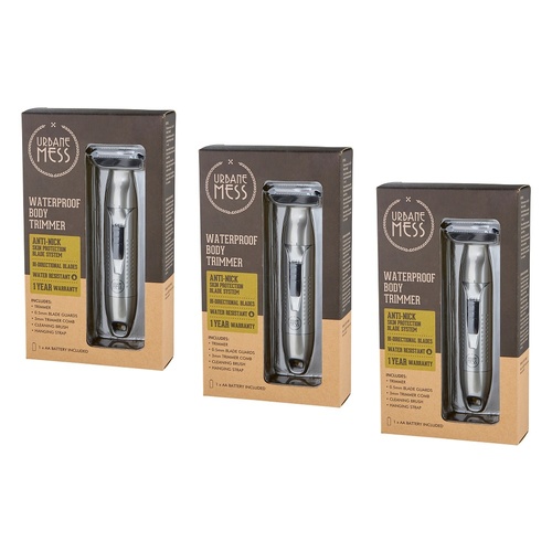 Urbane Mess Waterproof Body Trimmer Pack of 3