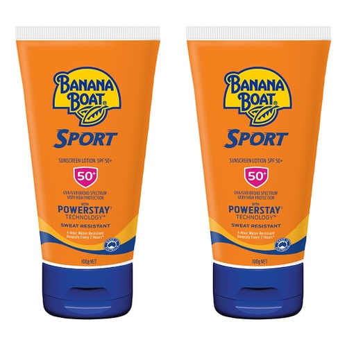Banana Boat Sport Sunscreen Lotion SPF50+ 100g Pack of 2