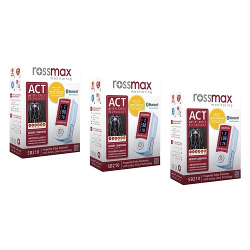 Rossmax Fingertip Pulse Oximeter Pack of 3