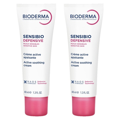 Bioderma Sensibio Lightweight Defensive Moisturiser 40mL Pack of 2