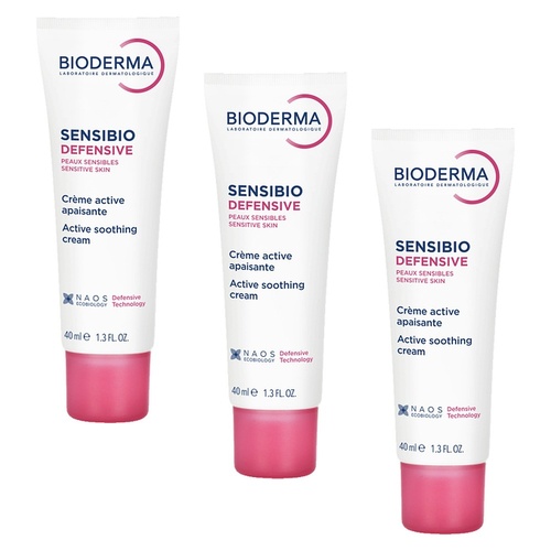 Bioderma Sensibio Lightweight Defensive Moisturiser 40mL Pack of 3