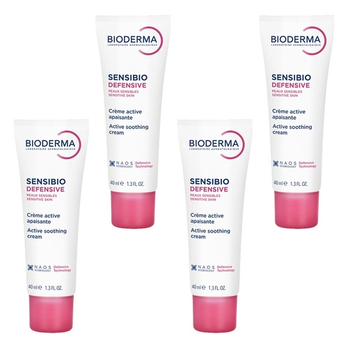 Bioderma Sensibio Lightweight Defensive Moisturiser 40mL Pack of 4