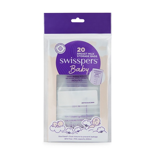 Swisspers Breast Milk Storage Bags 20 Pack