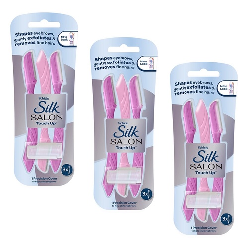 Schick Silk Salon Touch Up Disposable Razors 3 Pack Bundle of 3