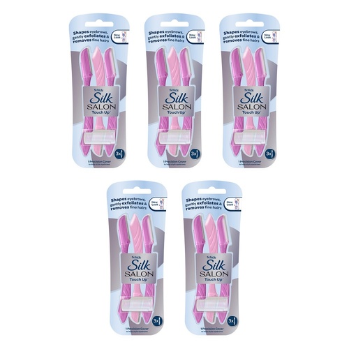Schick Silk Salon Touch Up Disposable Razors 3 Pack Bundle of 5