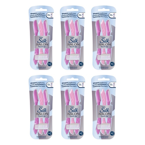 Schick Silk Salon Touch Up Disposable Razors 3 Pack Bundle of 6