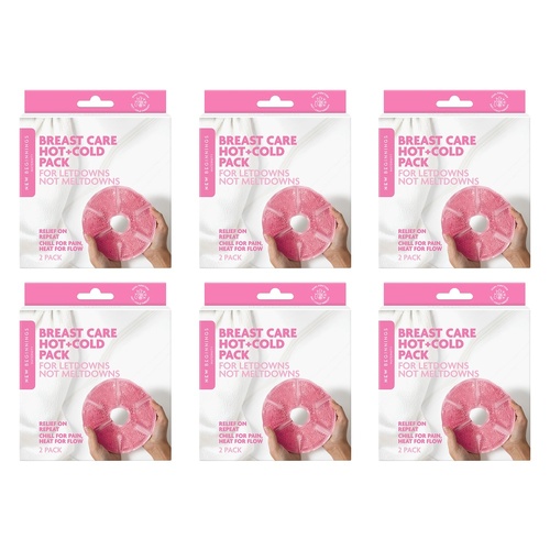 New Beginnings Breast Care Hot & Cold Packs, 2 Pack Bundle of 6