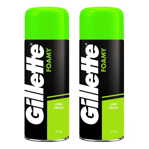 Gillette Shaving Foam Lemon Lime 250g Pack of 2