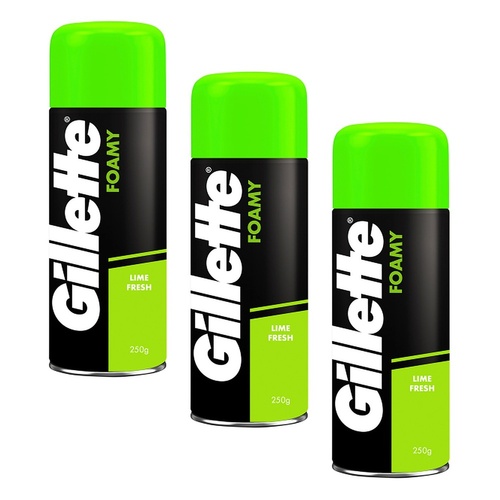 Gillette Shaving Foam Lemon Lime 250g Pack of 3