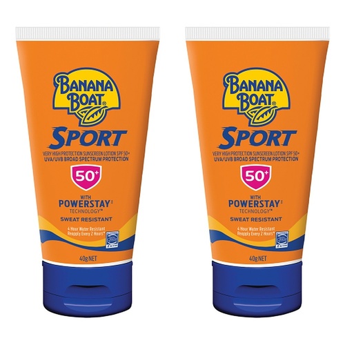Banana Boat Sport Sunscreen Lotion SPF50+ 40g Pack of 2