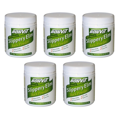 Bonvit Slippery Elm Bark Powder 125g Pack of 5