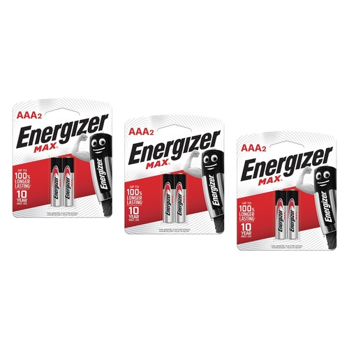 Energizer Max AAA Alkaline Batteries 2 Pack Bundle of 3