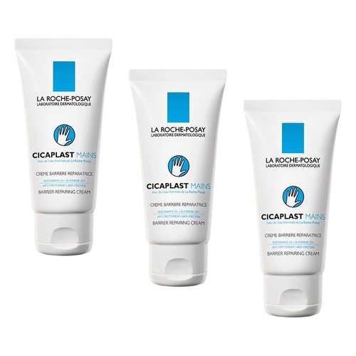 La Roche-Posay Cicaplast Mains Hand Barrier Cream 50mL x 3 Bundle of 3