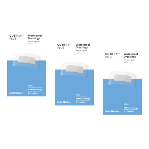 Cutifilm Waterproof Dressings 5cm x 7.2cm 5 Pack Bundle of 3