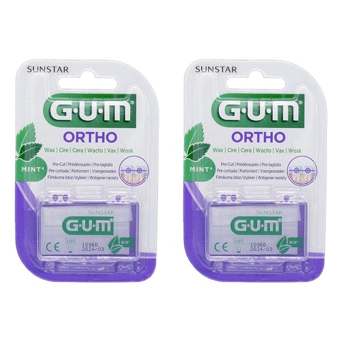 G.U.M Orthodontic Wax Mint Pack of 2