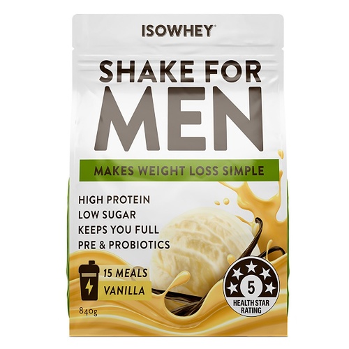 IsoWhey Men's Shake Vanilla High Protein 840g