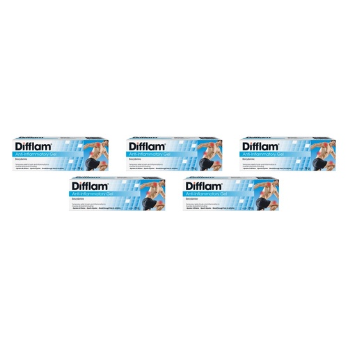 Difflam Anti-Inflammatory Gel, 75g Pack of 5