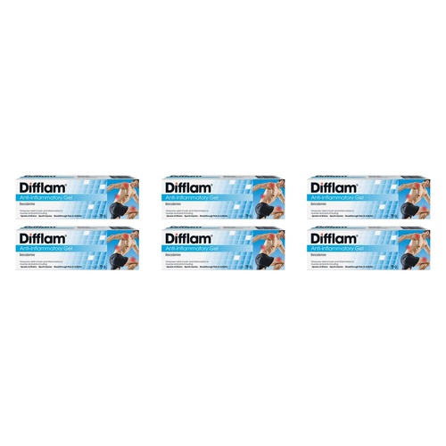 Difflam Anti-Inflammatory Gel, 75g Pack of 6