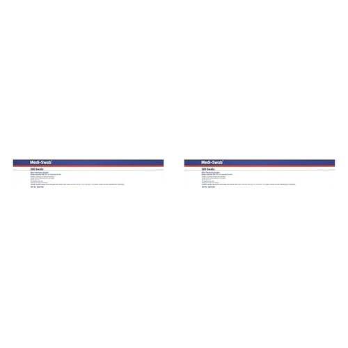 Obsolete Medi-Swab Pre-Injection Alcohol Swabs 200 Pack Bundle of 2