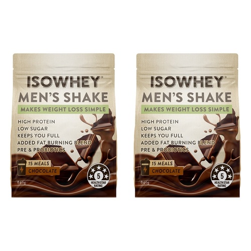 Isowhey Men's Shake Chocolate 840g Pack of 2
