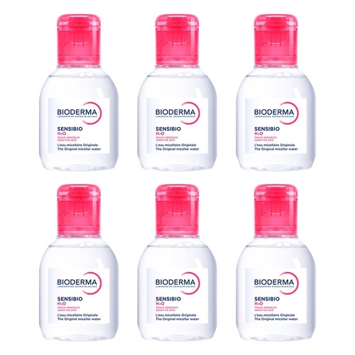 Bioderma Sensibio H2O Soothing Micellar Water Cleanser 100mL Pack of 6