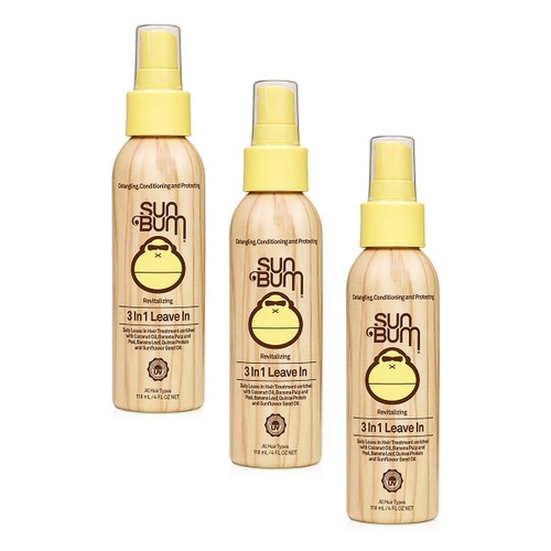 Sun Bum Beach Formula 3 in 1 Leave In Conditioner 118mL Pack of 3