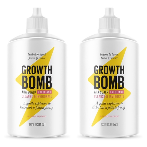Growth Bomb AHA Scalp Exfoliant 100mL Pack of 2