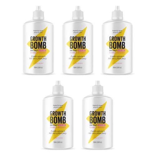 Growth Bomb AHA Scalp Exfoliant 100mL Pack of 5