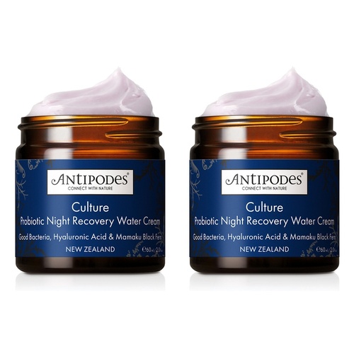 Antipodes Culture Probiotic Night Recovery Water Cream 60mL Pack of 2