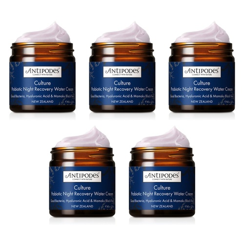 Antipodes Culture Probiotic Night Recovery Water Cream 60mL Pack of 5