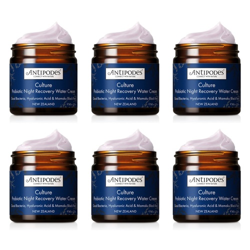 Antipodes Culture Probiotic Night Recovery Water Cream 60mL Pack of 6