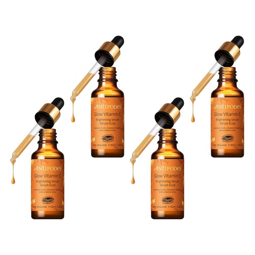Antipodes Glow Vitamin C Brightening Serum 30mL Pack of 4