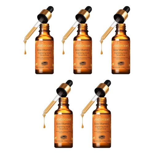 Antipodes Glow Vitamin C Brightening Serum 30mL Pack of 5