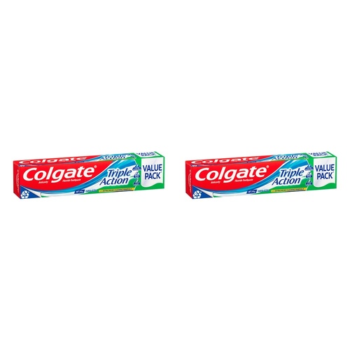 Colgate Triple Action Toothpaste Original Mint 210g Pack of 2