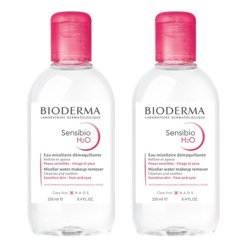 Bioderma Sensibio H2O Soothing Micellar Water Cleanser 250mL Pack of 2