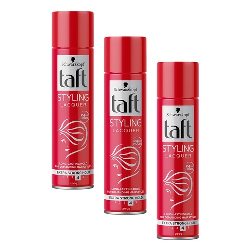 Schwarzkopf Taft Styling Lacquer Extra Strong Hold 200g Pack of 3