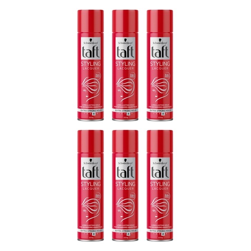 Schwarzkopf Taft Styling Lacquer Extra Strong Hold 200g Pack of 6