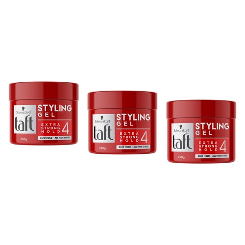 Schwarzkopf Taft Styling Gel Extra Strong Hold 250g Pack of 3