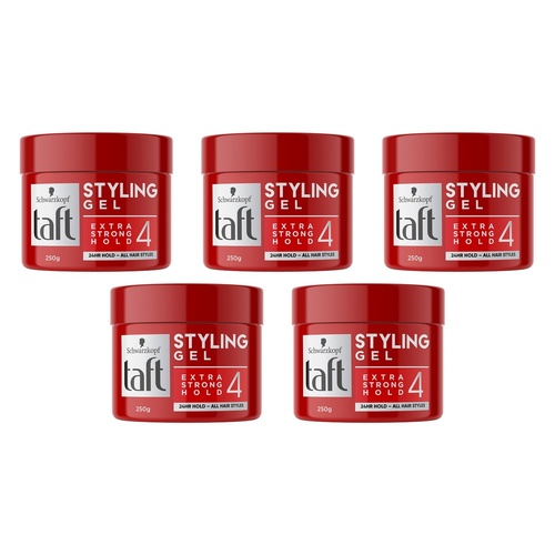 Schwarzkopf Taft Styling Gel Extra Strong Hold 250g Pack of 5