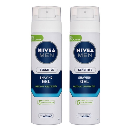 NIVEA Men Sensitive Shaving Gel 200mL Pack of 2