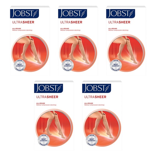 JOBST Ultrasheer Knee High Extra Large Natural 15-20mmHg Pack of 5
