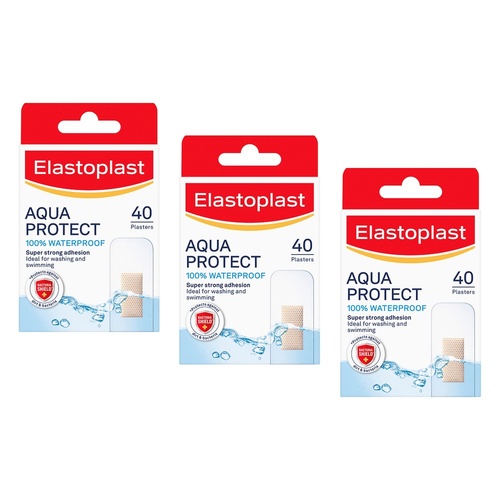 Elastoplast Aqua Protect Waterproof Plasters 40 Pack Bundle of 3